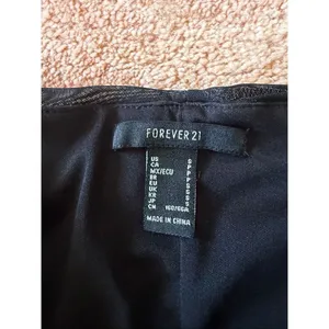 Forever 21 Black Ruched Strapless Peplum Tube Top Size S thumbnail 5