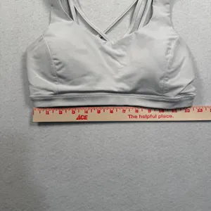 Lululemon Free To Be Serene Sports Bra Womens 8 White Strappy Back LW2AJ8S thumbnail 2
