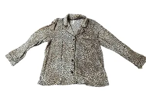 Joyspun Leopard Pajama Set L Top Bottoms Sleepwear Loungewear Animal Print thumbnail 1