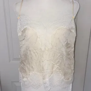 Skims Cream Silk Lace Cami Top Size M thumbnail 6
