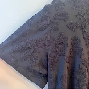 Aritzia Wilfred Black Sheer Top with Embroidered Floral Detailing Size Medium thumbnail 2