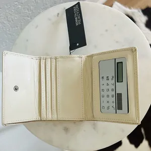 KENNETH COLE REACTION VINTAGE WALLET WITH‎ SOLAR POWERED CALCULATOR, Ivory, NWT thumbnail 4