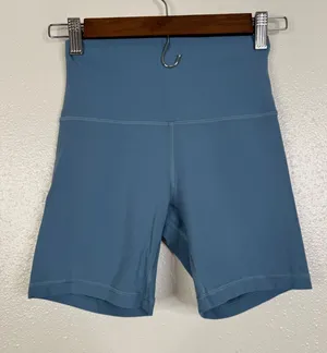 Lululemon Align High-Rise Short 6" Blue Yoga Biker Shorts Size 4 W7BT3S thumbnail 1