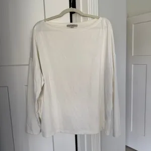 All Saints RITA Tee Oversized Off-the-Shoulder Chalk White Top Stretchy Shirt‎ thumbnail 2