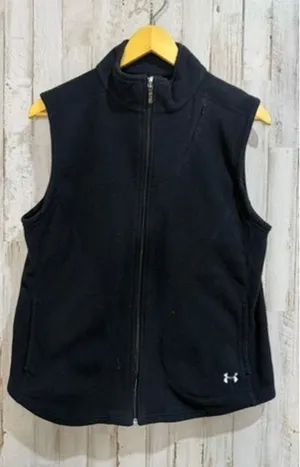 Under Armour‎ Women's Black Fleece Vest Size Large Sleeveless Casual thumbnail 1