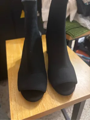 Steve Madden black open-toe stretchy sock booties 9.5 thumbnail 5