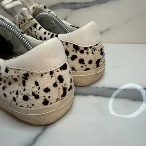 Madewell Women's Calf Hair Green Accent Sidewalk Sneaker Sz 9 Spotted Low Top thumbnail 5