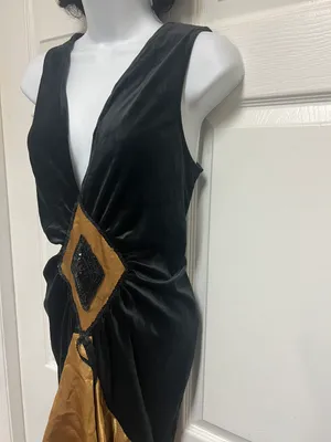 Roaring 20's Flapper Dress Costume With Bonus Wig thumbnail 3
