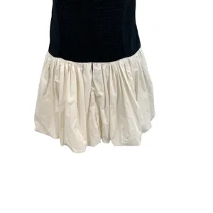 Abercrombie Bubble Hem Mini Dress Strapless‎ Black White Size XL thumbnail 10