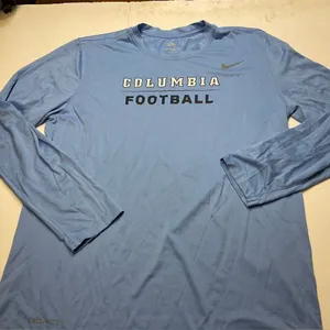 Columbia University Football Nike Tee Shirt Sz L Unisex/Women Blue Long Sleeve thumbnail 1