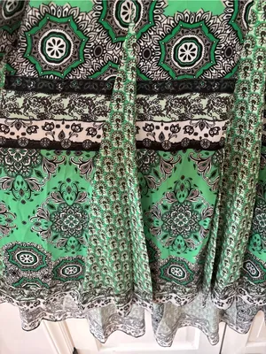 Alice & Olivia Alette Halter Maxi Dress Green‎ New Size 12 NWT Bandana Print thumbnail 7