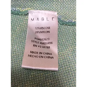 Mable Green Floral Knit Sleeveless Crew neck Cut Out Mini Bodycon Tank Dress M thumbnail 4