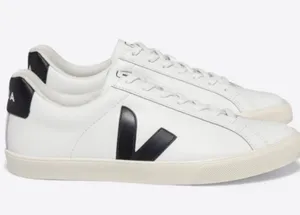 VEJA Esplar Logo Leather Low-Top Sneakers White Black- Size 36 (5) thumbnail 1