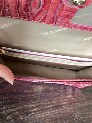 Brahmin Minuette French Rose Pink Croc-Embossed Leather Crossbody thumbnail 8