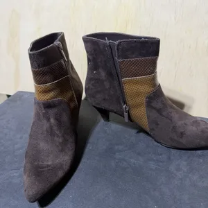 Impo Eila‎ Ankle Boots Women's 8.5 Brown Memory Foam Side Zip Western Booties thumbnail 5