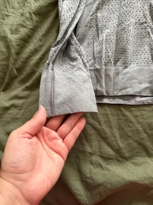 Lululemon Grey Swiftly Breath By Long Sleeve Top Size 8 thumbnail 2