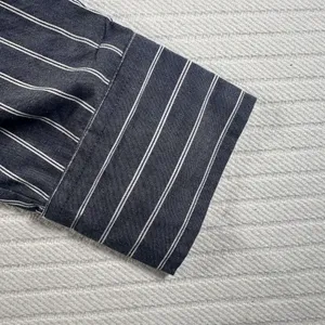 Abercrombie & Fitch Women’s XSP Striped Button Up Shirt Blue Slim Fit thumbnail 8