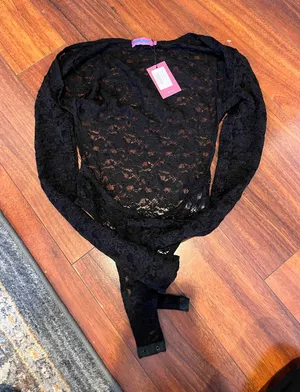 New with tags Edikted black lace long sleeve bodysuit s thumbnail 1