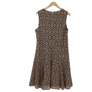 Tommy Hilfiger Dress Womens 14 Fit & Flare Tan Black Lace Sleeveless Excellent thumbnail 5