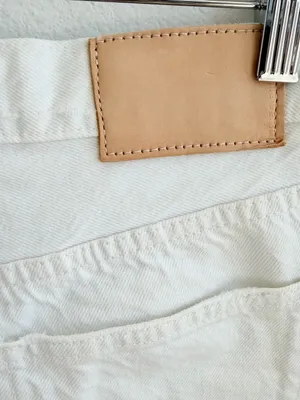 Zara The Bliss Straight Jeans Size 2 Color White Distressed Y2k thumbnail 9
