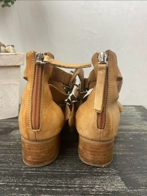 Jeffrey Campbell Brown Tan Leather Strappy Fisherman Sandals 6 thumbnail 4