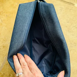 AG Adriano Goldschmied NWT Los Angeles Denim Toiletry Cosmetic Makeup Bag thumbnail 6