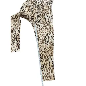 WAYF Leopard Print Jumpsuit Tan Brown‎ Strapless sz M thumbnail 7