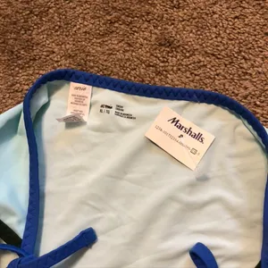 NEW NWT AERIE AMERICAN EAGLE Light Blue Cheeky Tie Side String Bikini Bottom XL thumbnail 10