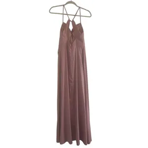✨Azazie Eilish Stretch Dusty Rose A-Line Pleated Stretch Chiffon Sz A2 Dress✨ thumbnail 8
