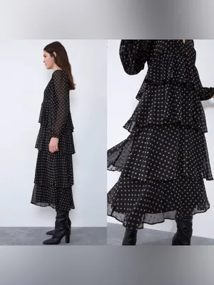 Zara Dress NWOT,Ruffled With polka dots,Size S thumbnail 3
