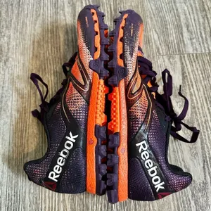 Reebok CrossFit H20 drain, Dura grip athletic shoes orange purple black size 6 thumbnail 6