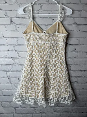 Lulus Charmaine white Floral Lace Mini Dress XS thumbnail 7