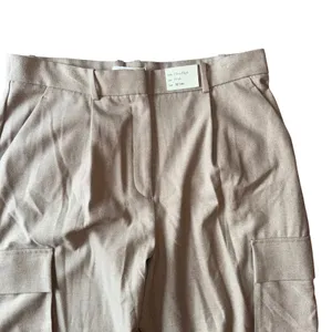 Abercrombie and Fitch Ultra High Rise Wide Leg Cargo Pants Tan Size‎ 14R NEW thumbnail 4