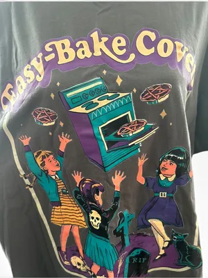 Halloween Easy-Bake Coven Graphic Tee — Charcoal with Purple Accents thumbnail 2