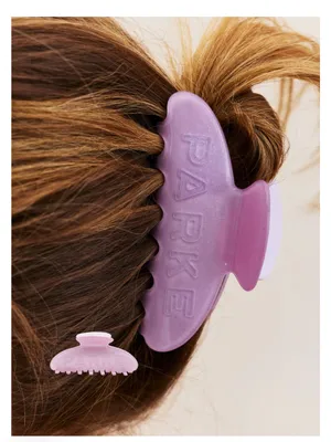 NIB Parke birthday collection purple sparkle claw clip SOLD OUT LIMITED EDITION thumbnail 1