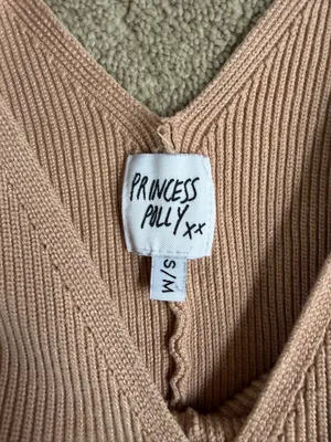 Princess Polly Beige Ribbed Sweater – Size S/M thumbnail 3