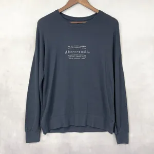 Abercrombie‎ Fitch Graphic Knit Top Women Medium Lightweight Textured Cozy Indie thumbnail 10