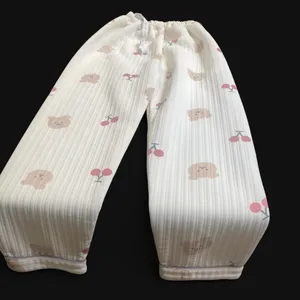 Cozy Bear & Cherry Quilted Pajama Set 🧸🍒 White Size adjustable thumbnail 4