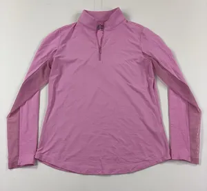 IBKUL Shirt Womens Small Pink Long Sleeve 1/4 Zip Mock Neck UPF 50+ Golf Top thumbnail 1