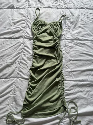 Princess Polly Green Mini Dress thumbnail 1