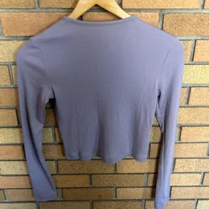 NWT Outdoor Voices Cozy Rib Crop Cardigan Earl Grey Size Small thumbnail 5