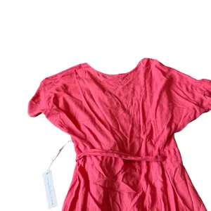 Young Fabulous & Broke Short Sleeve Wrap Dress Bold Pink Flowy Ruffle Medium NWT thumbnail 8
