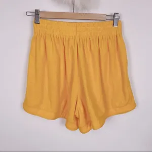 Charlie Holiday Cleo Terry Cloth Shirt Shorts Set Orange Resort Beach Lounge thumbnail 7