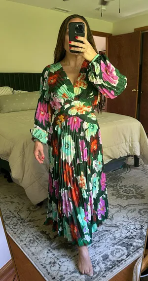 Maeve Anthropologie Long Sleeve Formal Dress thumbnail 3