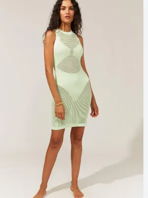 Solid & Striped Carson Coverup in Pistachio Green thumbnail 2