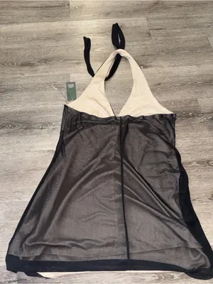 Women's Scarf Halter Mesh Mini Dress - Wild Fable - Black, Sz XL thumbnail 4