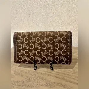 Vintage Celine Carriage Tri-Fold Long Wallet thumbnail 2