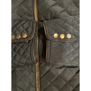 Quilted Moto Jacket Sherpa Lined Y2K Equestrian Elbow Patch Navy 1X Cavalini‎ thumbnail 7