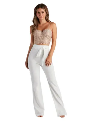 new Windsor ☀︎︎ Lace Beaded Bustier Top ☀︎︎ Nude ☀︎︎ XL ☀︎︎ Festival Date Night thumbnail 4