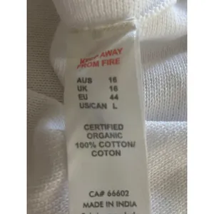 Orantique Naturally Australian White Organic Cotton Knit Cap Sleeve Top Large thumbnail 8
